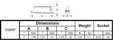 Палец (фиксатор) зуба ковша XS85P