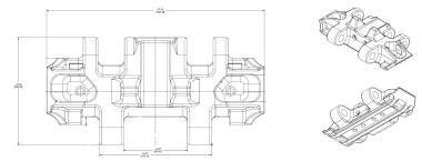 Гусеница в сборе (49 зв., 1200мм, 98 пальцев) Komatsu PC-4000 7966173 / 88711440