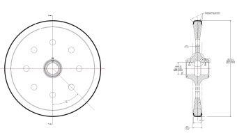 Колесо направляющее PC-4000 97077040 / 429-697-40