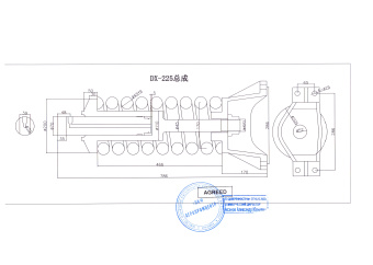 Натяжное устройство в сборе Doosan DX225LCA K1038864 чертеж